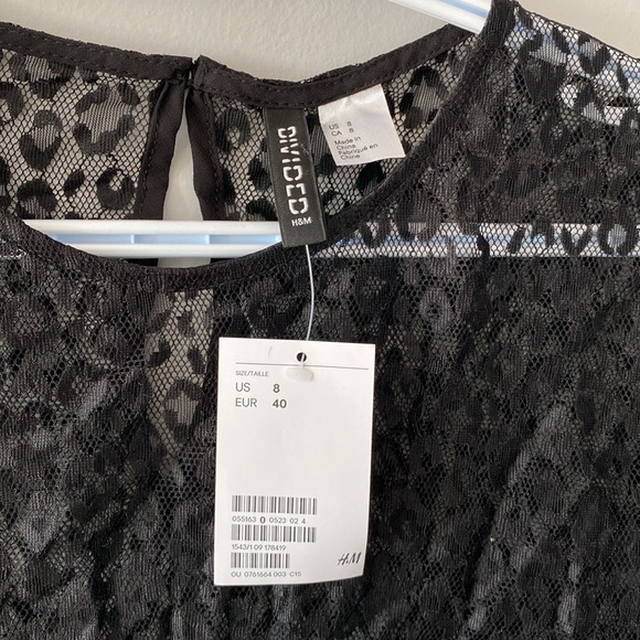 H&M sheer leopard top - Picture 3 of 5